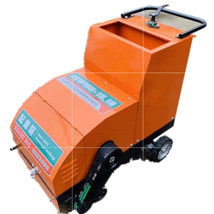 Small hand-push embossing machine, 40cm wide road grooving machine, automatic walking without deviation