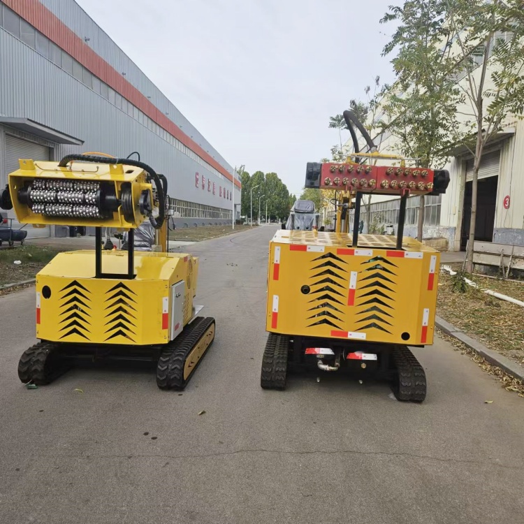 小型履带式打毛机 不用气不用电隧道凿毛机 多片加大合金头