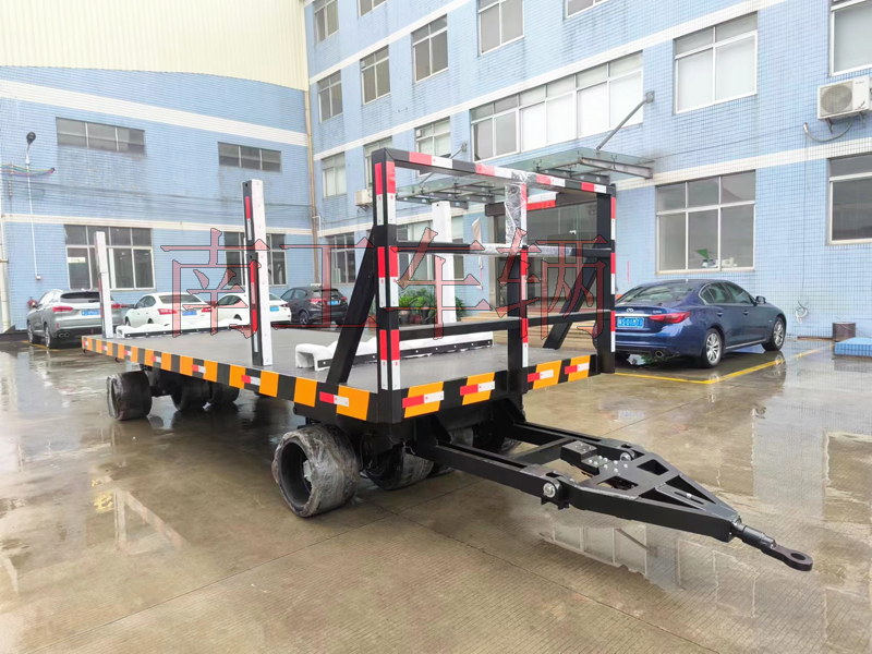 30T重型平板拖车带活动插装立柱工具拖车