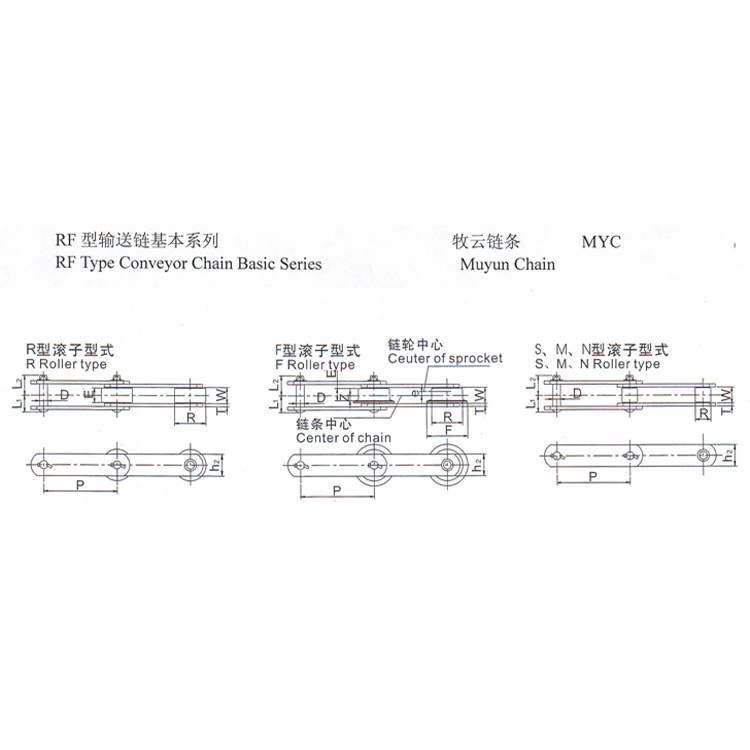 RF型输送链基本系列