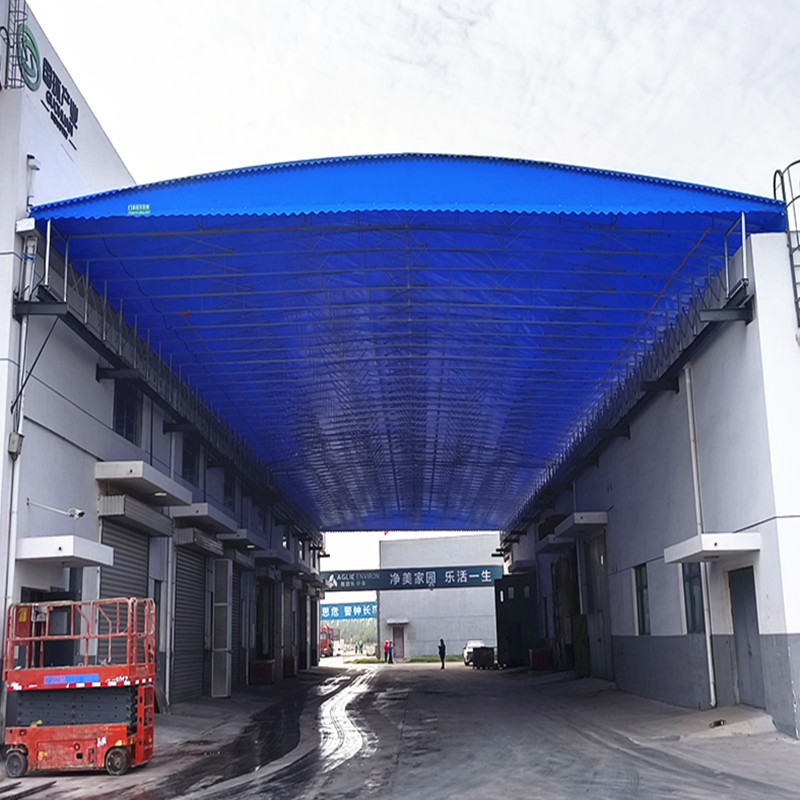 工厂电动雨棚 推拉伸缩棚 活动推拉棚厂家