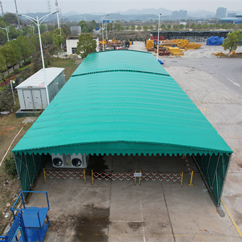 德州定制电动伸缩棚 工厂电动雨棚 推拉伸缩棚 可上门安装