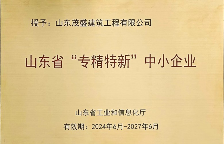 山东省“专精特新”中小企业