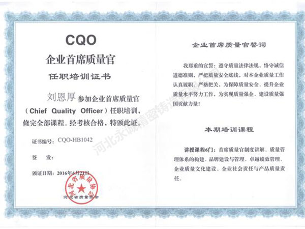 企业首席质量官