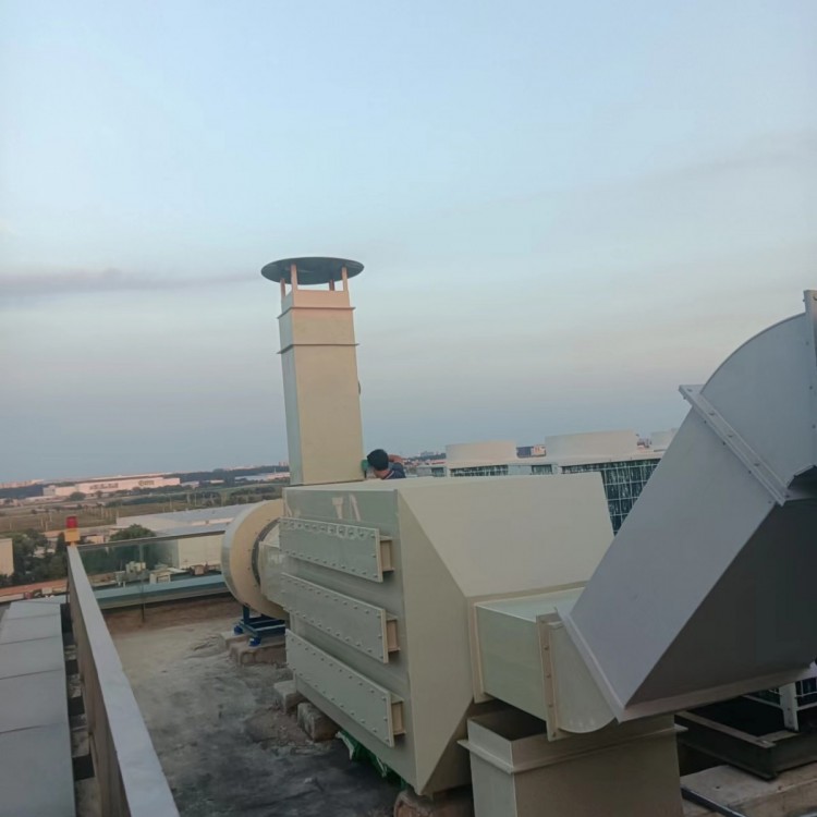 实验室通风排风新风系统废气处理系统活性炭吸附装置PP通风管道