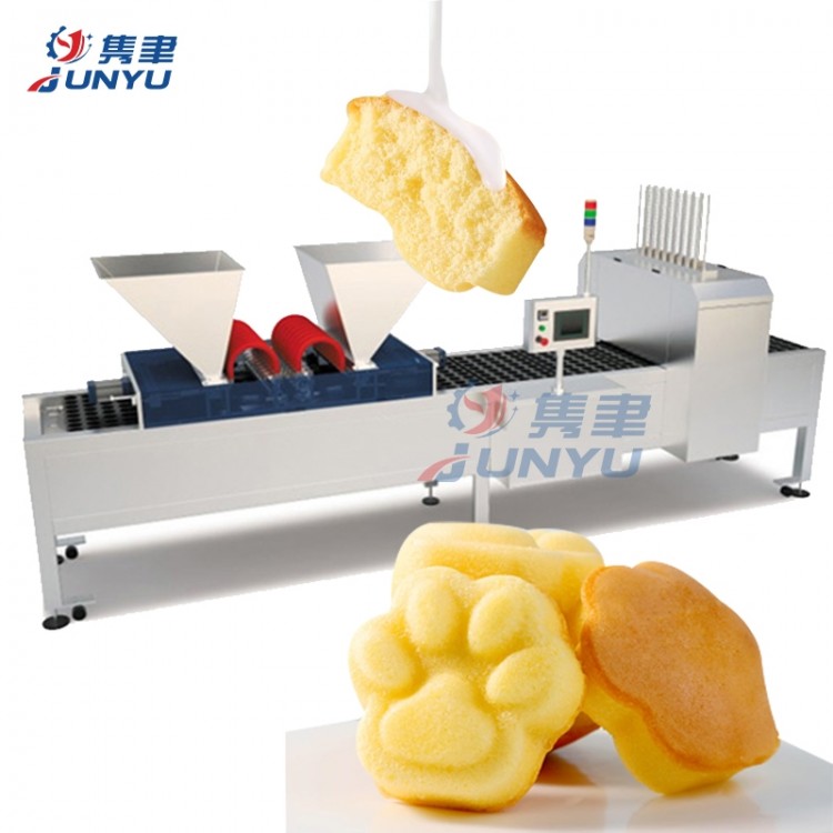 小型全自动纸杯蛋糕生产线夹心蛋糕浇注机