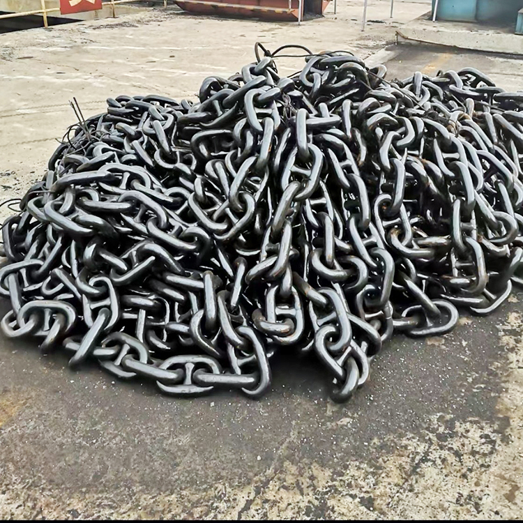 船用锚链港口码头船舶用圆环无档电焊有档锚链船用锚链