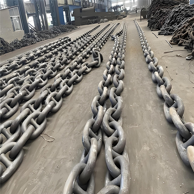 多规格船用有档锚链 强度高锰钢船舱用锚链