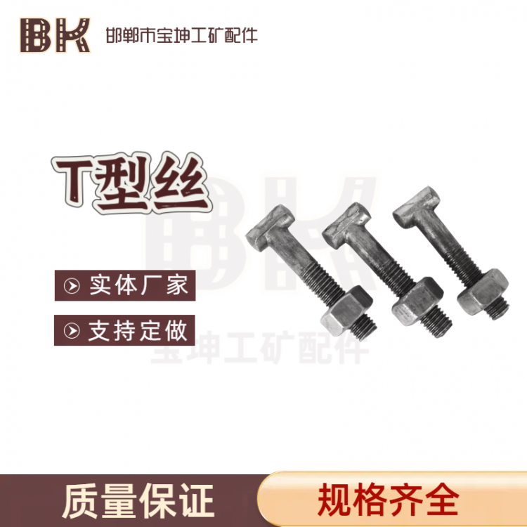 T型丝 4.8级扣件螺栓现货批发 T型建筑扣件丝 T型螺栓