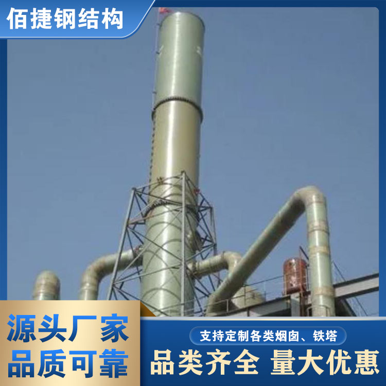 Ductwork for exhaust gas treatment, glass fiber chimney, and exhaust pipes