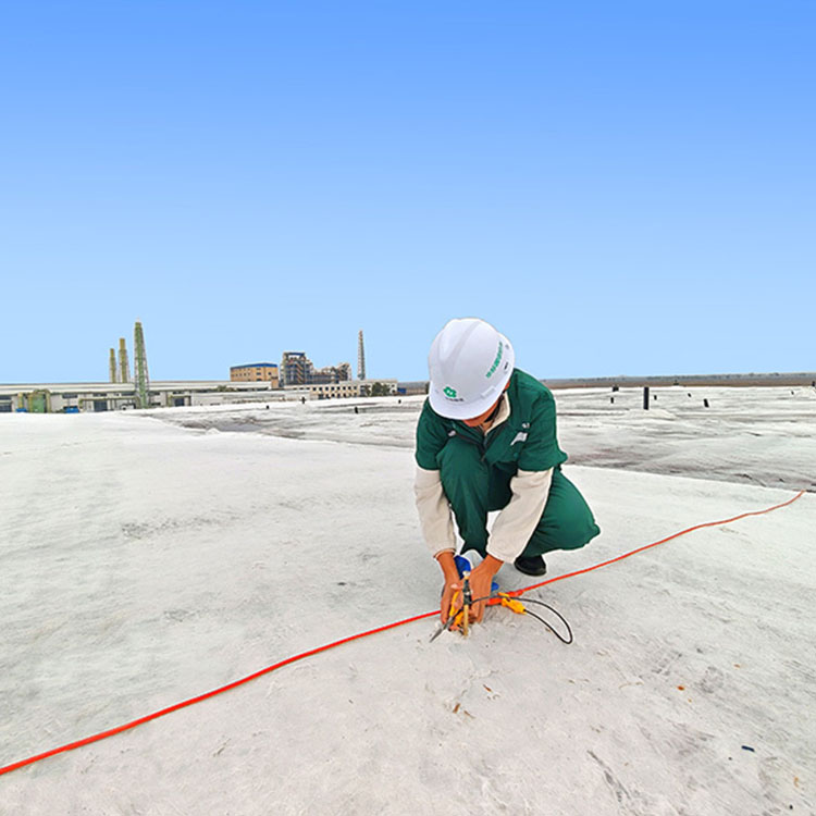 贮灰场防渗衬层渗漏检测