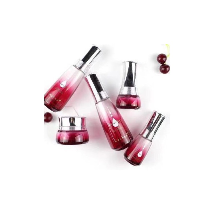 玻璃包装瓶烤漆厂家 化妆品瓶烫金工厂