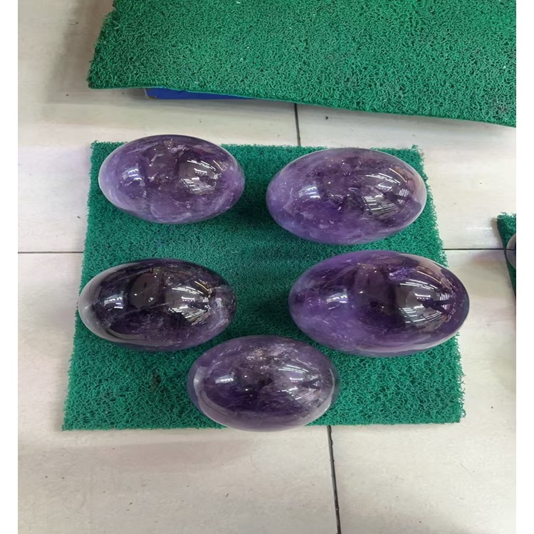 现货天然原石紫色蓝色黄色白色水晶球批发