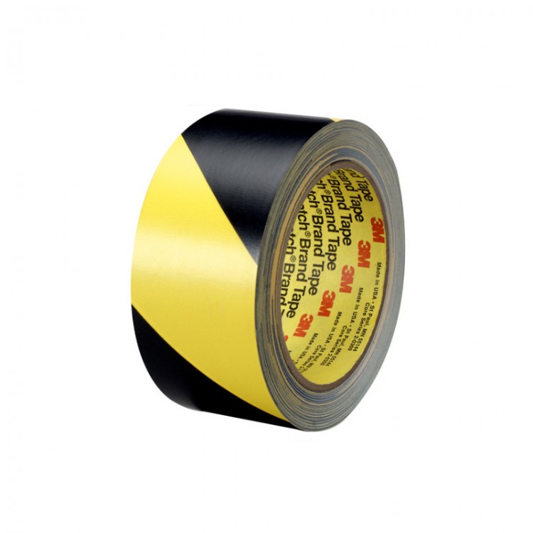 3M5702黑黄相间地面标识胶带易贴合耐磨不留残胶