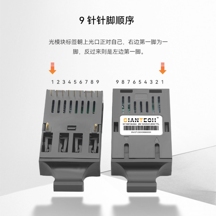光特通信全新TTL光模块1*9光模块2M多模双纤单片机优选