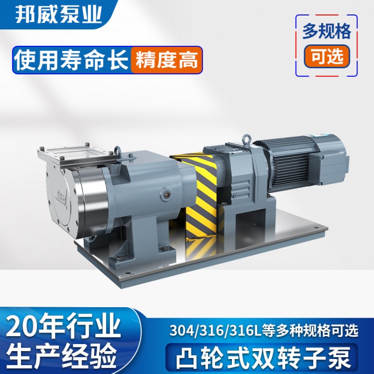 定做大口径 大流量 防爆 食品级不锈钢凸轮转子泵厂家