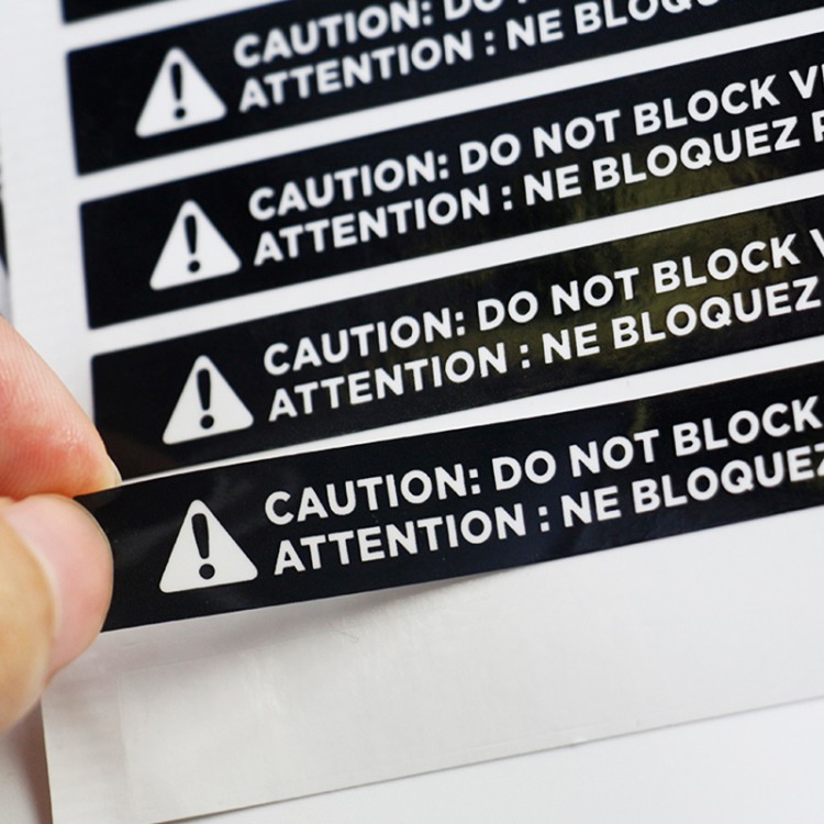 黑色pvc标签 充电宝锂电池电器贴纸 环保认证标识不干胶