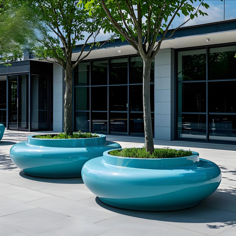 玻璃钢休闲椅公园树池户外异形坐凳酒店休闲座椅花池休息长凳摆件