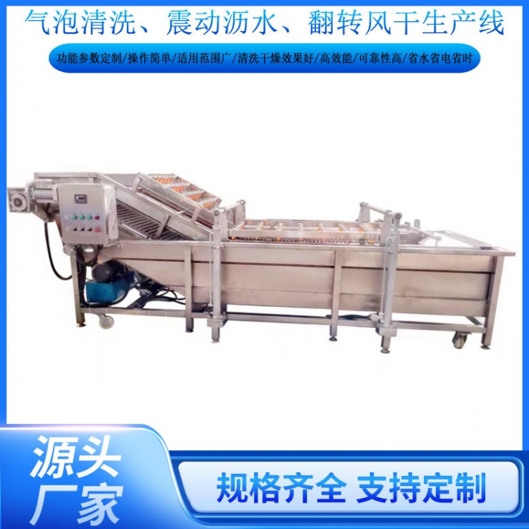 清洗沥水风干机食品厂果蔬农产海产肉块净菜生产线罐头清洗干燥机