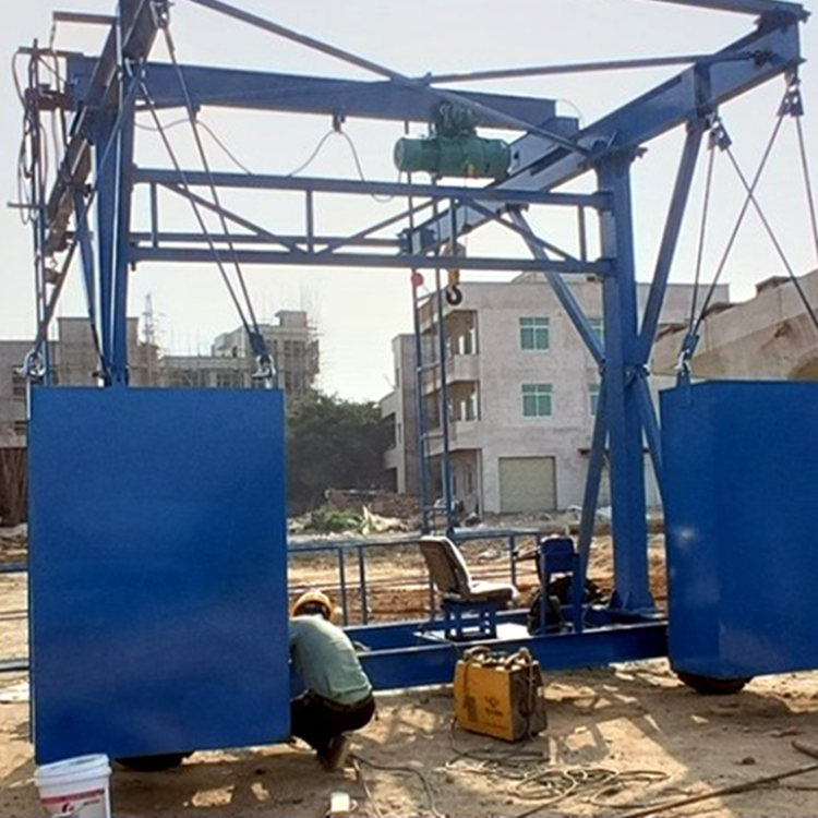 吊装装卸桥梁模板设备 电动移动施工台车 升降吊篮