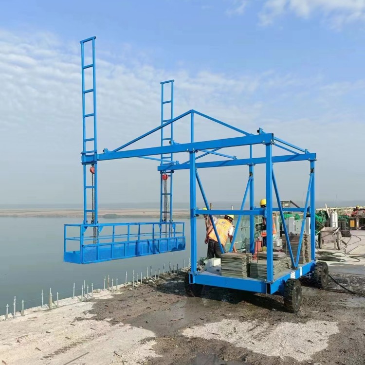 桥梁外侧施工吊篮 电瓶款小车式电动台车 生产厂家