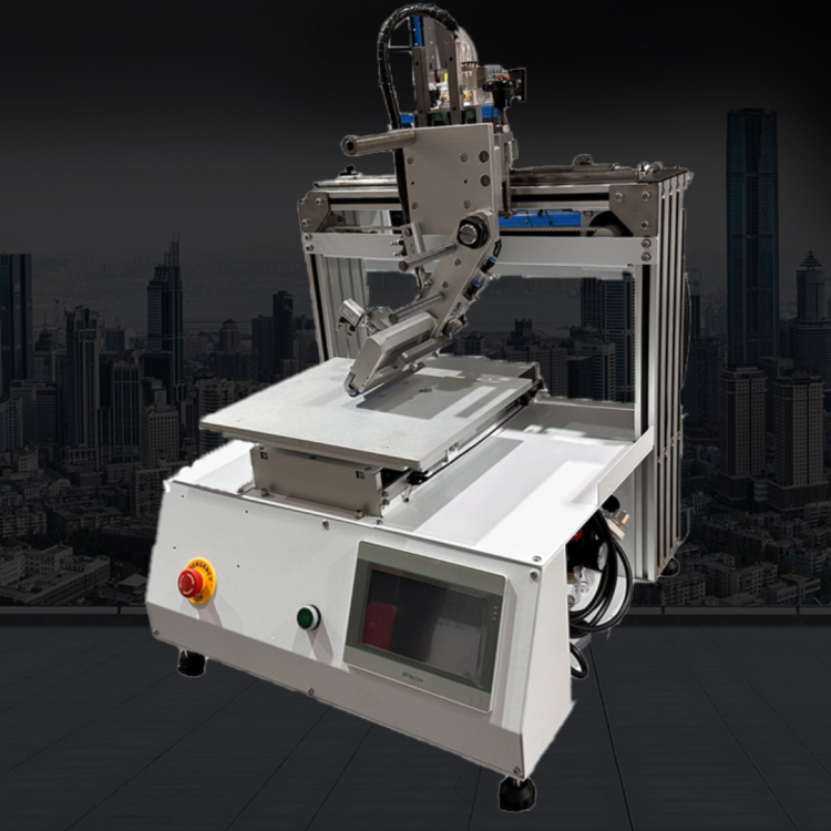 小型贴双面胶机3M胶裁切贴平面贴标机铝框纸盒全自动双