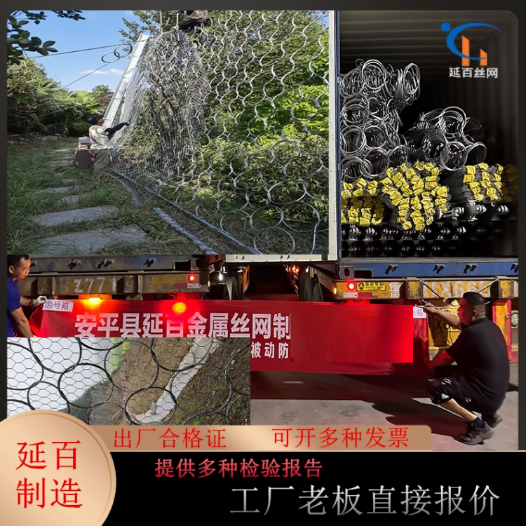 RXI-250被动型防护网 拦石护坡环形网