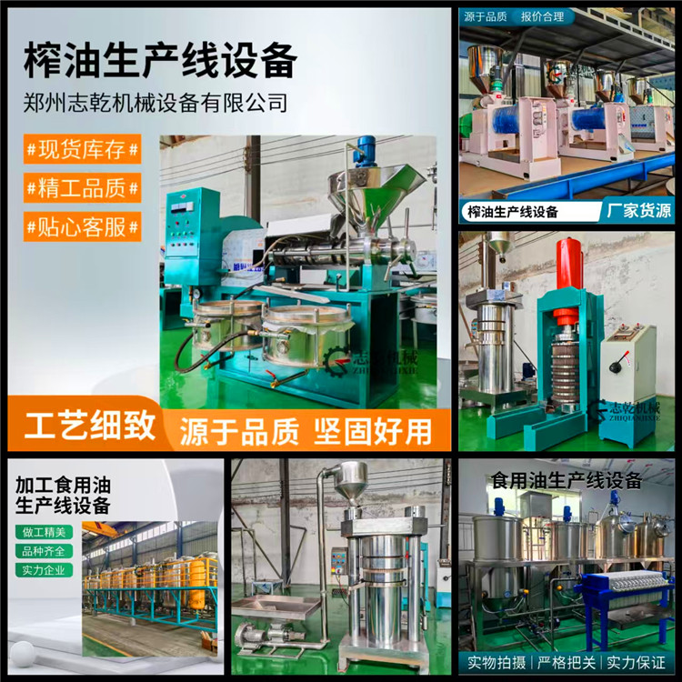 压榨亚麻籽油加工设备,炸胡麻油榨油生产线,食用油脱塑化剂设备