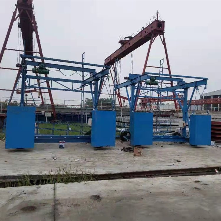 Brand new 1-3 ton collision wall formwork trolley, with 2 weight boxes, guardrail outer hoist basket