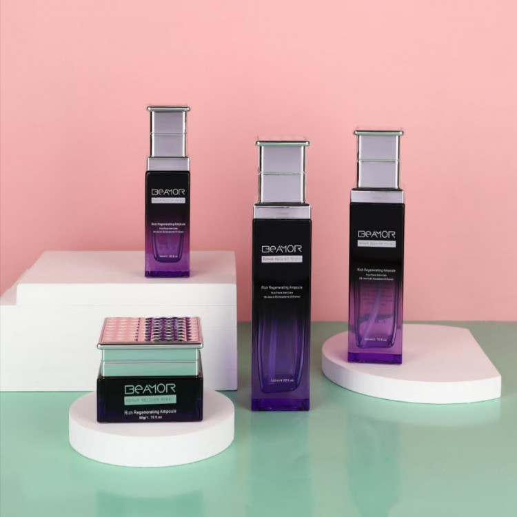 玻璃化妆品精华液瓶喷涂印字厂家