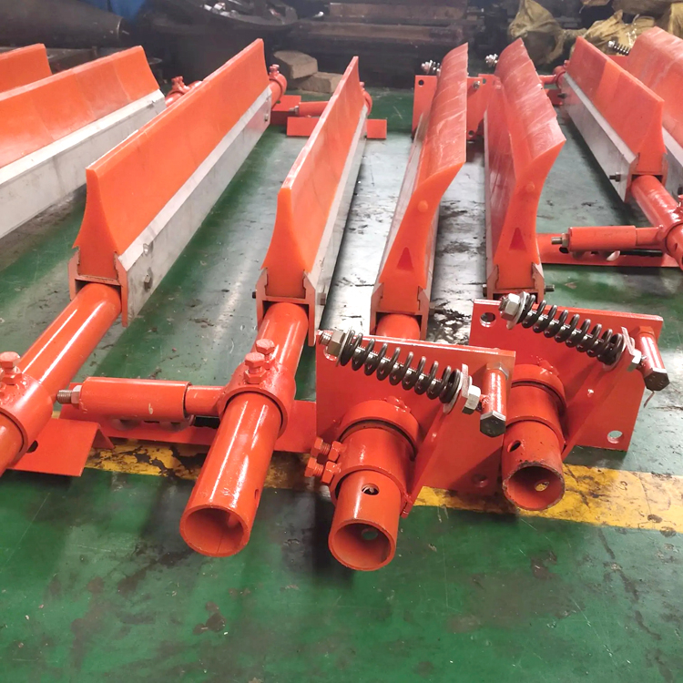 输送机皮带一级清扫器 H型 聚氨酯刮泥板清理胶带黏附物装置