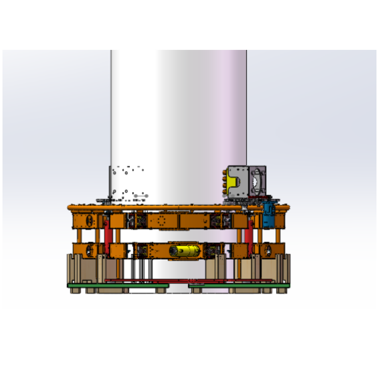 遥控升降桥柱子圆形凿毛机 多头混凝土拉毛机