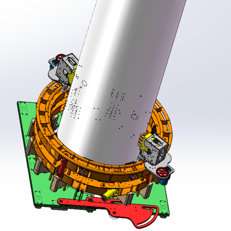 圆形桥梁墩柱全自动凿毛机 框架式升降打毛机