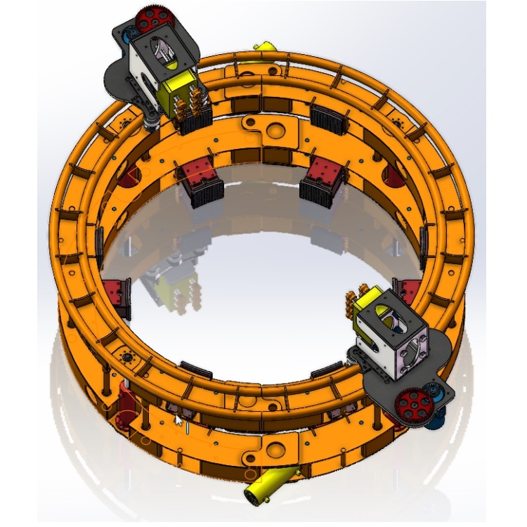 14头抱箍式桥墩子自动凿毛机 加固翻新用圆柱子打毛机