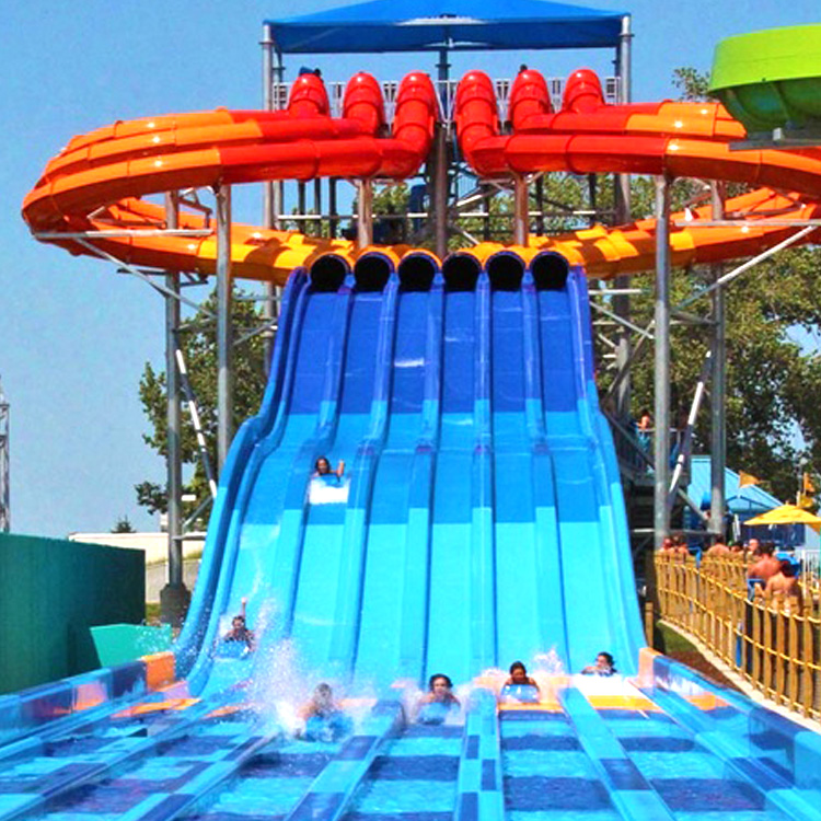 水上乐园滑梯-章鱼竞速滑梯