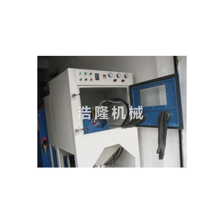 滚筒喷砂机实景图