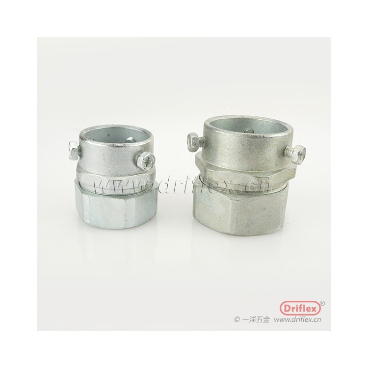 Driflex卡套式接头螺钉连接锌合金材质机电设备穿线用