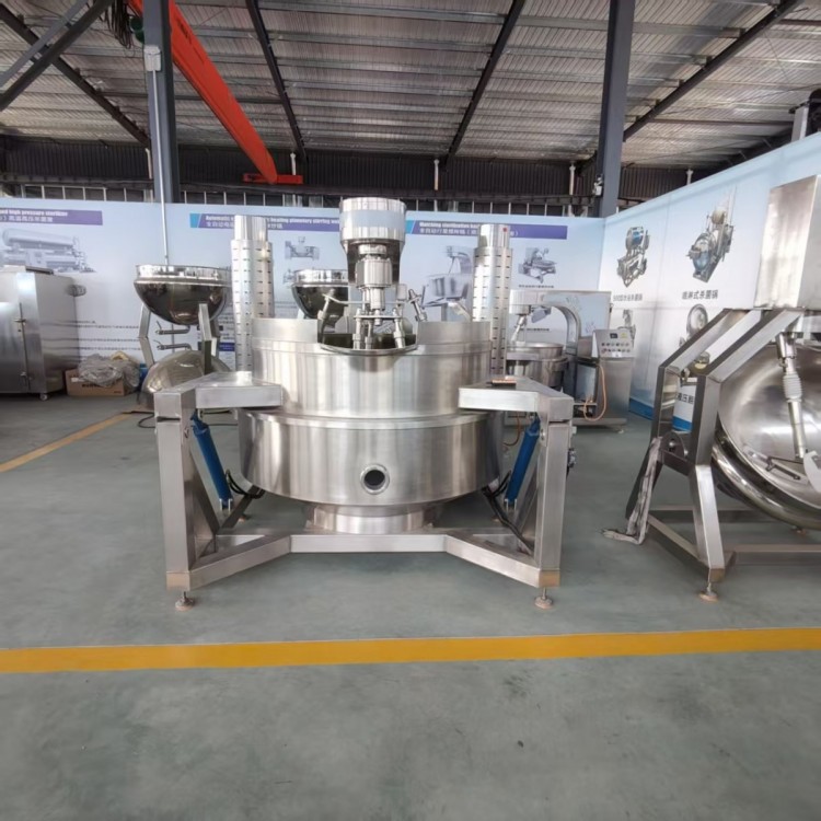 麻辣烫酱料加工行星搅拌炒锅 多爪刮底搅拌炒料机