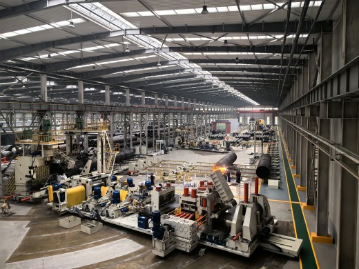 江苏4220&820螺旋焊管生产线生产现场