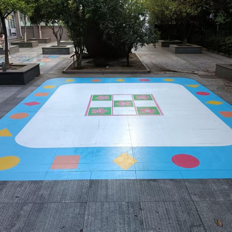 苏州手绘地面游戏彩绘