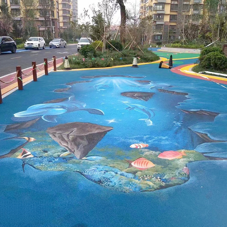 Painted road surface