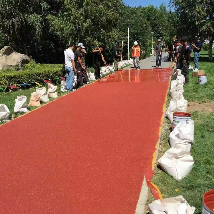 Colorful ceramic granules anti-slip road surface and adhesive stone