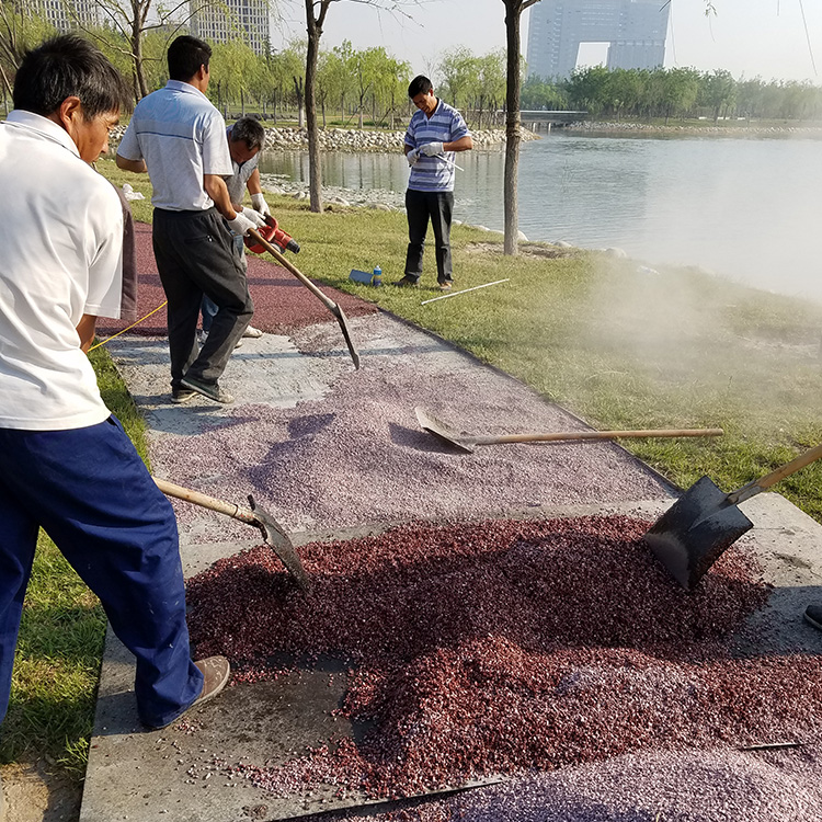 Colorful ceramic granules anti-slip road surface and adhesive stone