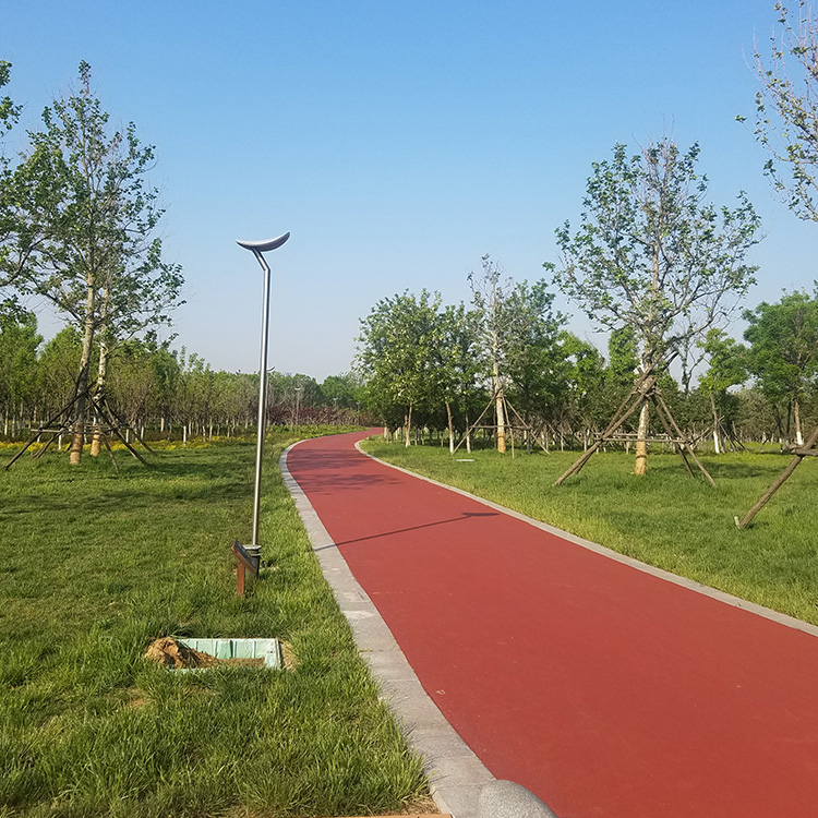 Repaired and restored faded and peeling old colored road surfaces