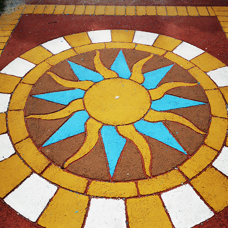 Water-based SP embossed eco-friendly colored road surface