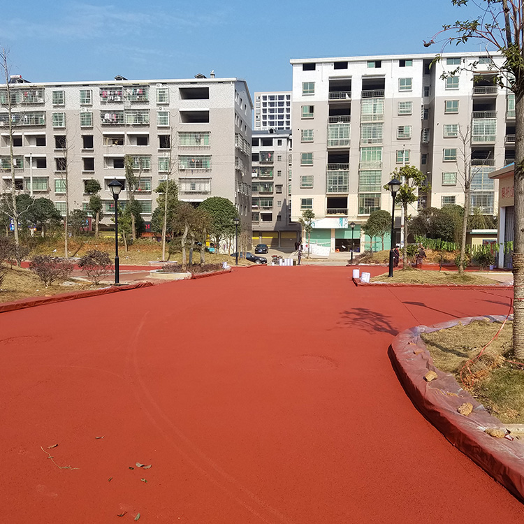 Water-based anti-slip colored road spray