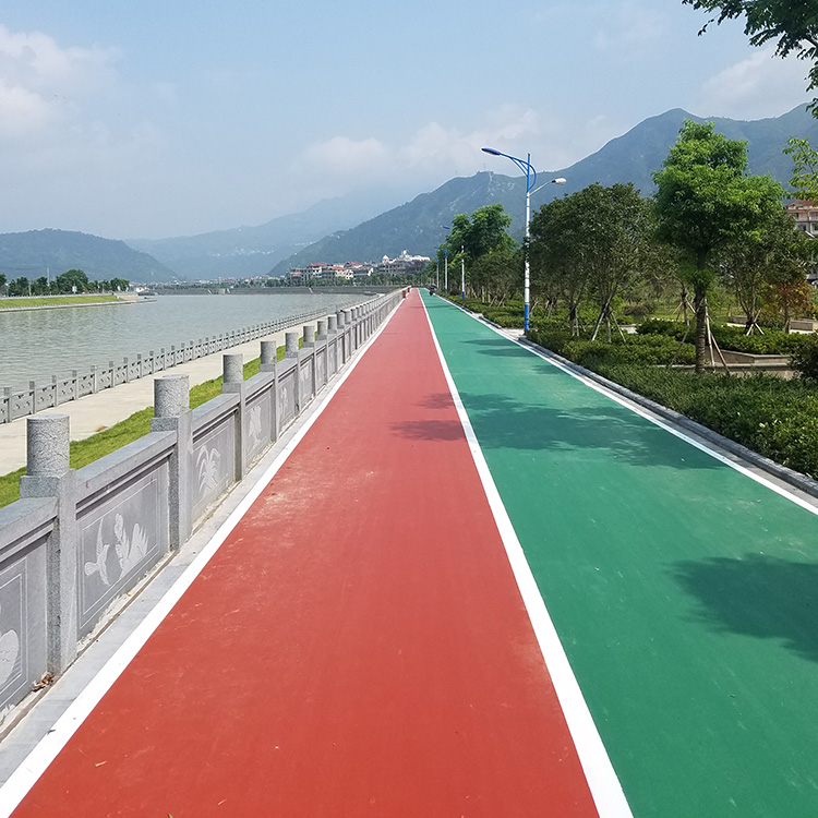 Water-based anti-slip road surface
