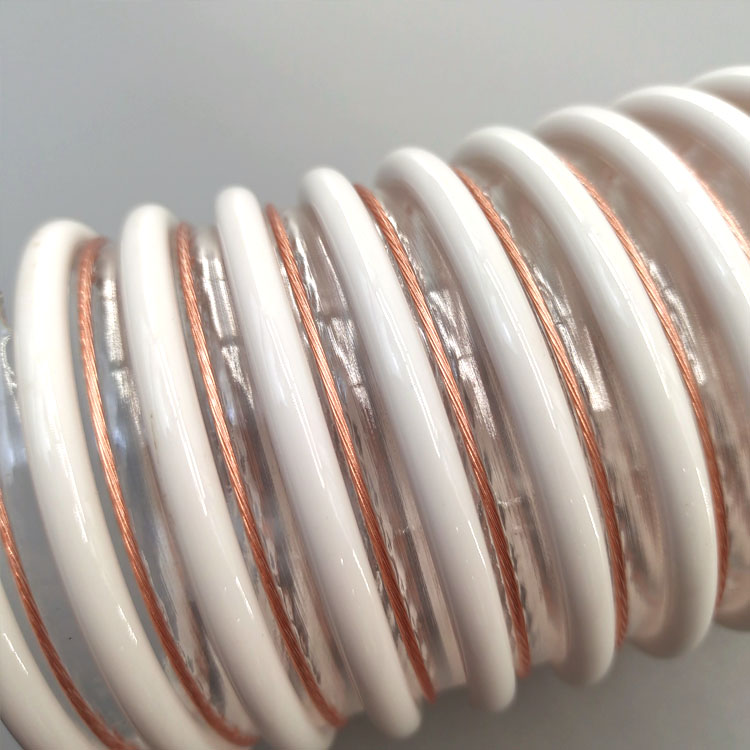 Anti-static flexible hose, PU copper wire braid anti-static hose, abrasion-resistant conductive plastic wire hose