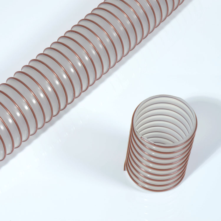 Clear steel wire flexible hose, steel wire telescopic hose for ventilation, air exchange, and dust conveyance