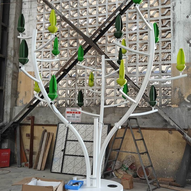 服务区景观风动发电树